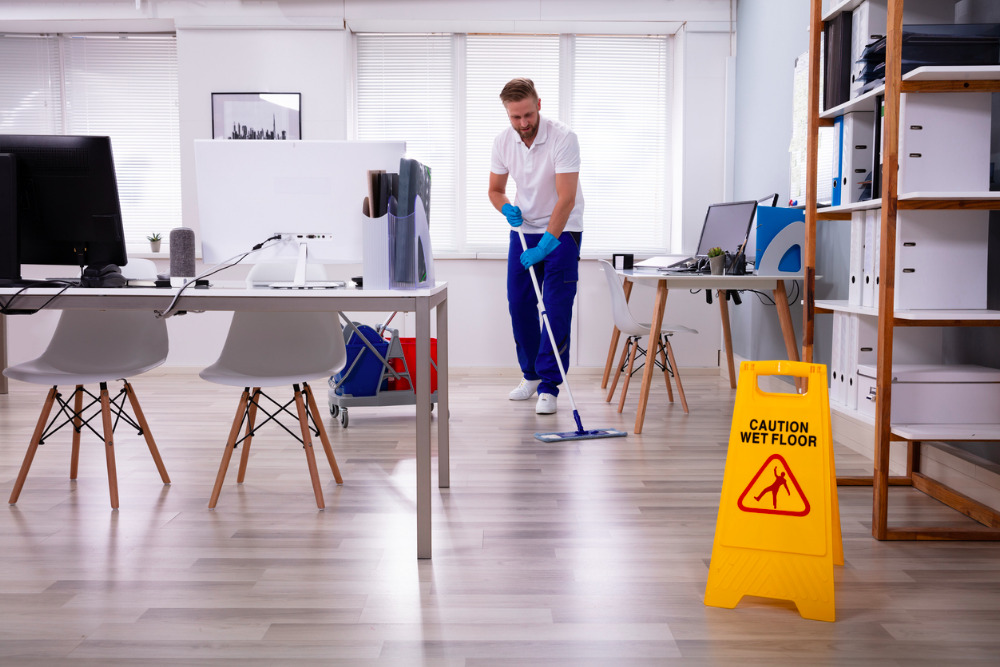 Man-cleaning-the-floor